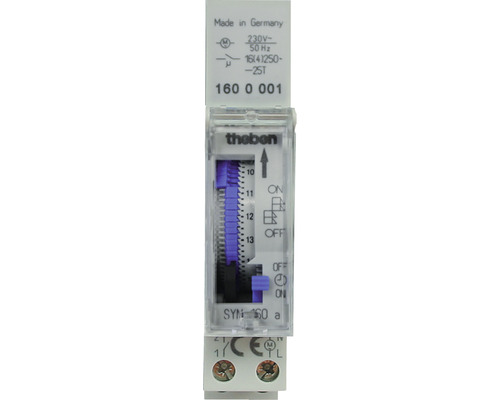 Theben Analoge DIN-rail tijdschakelaar SYN 160a 24h 1 TLE