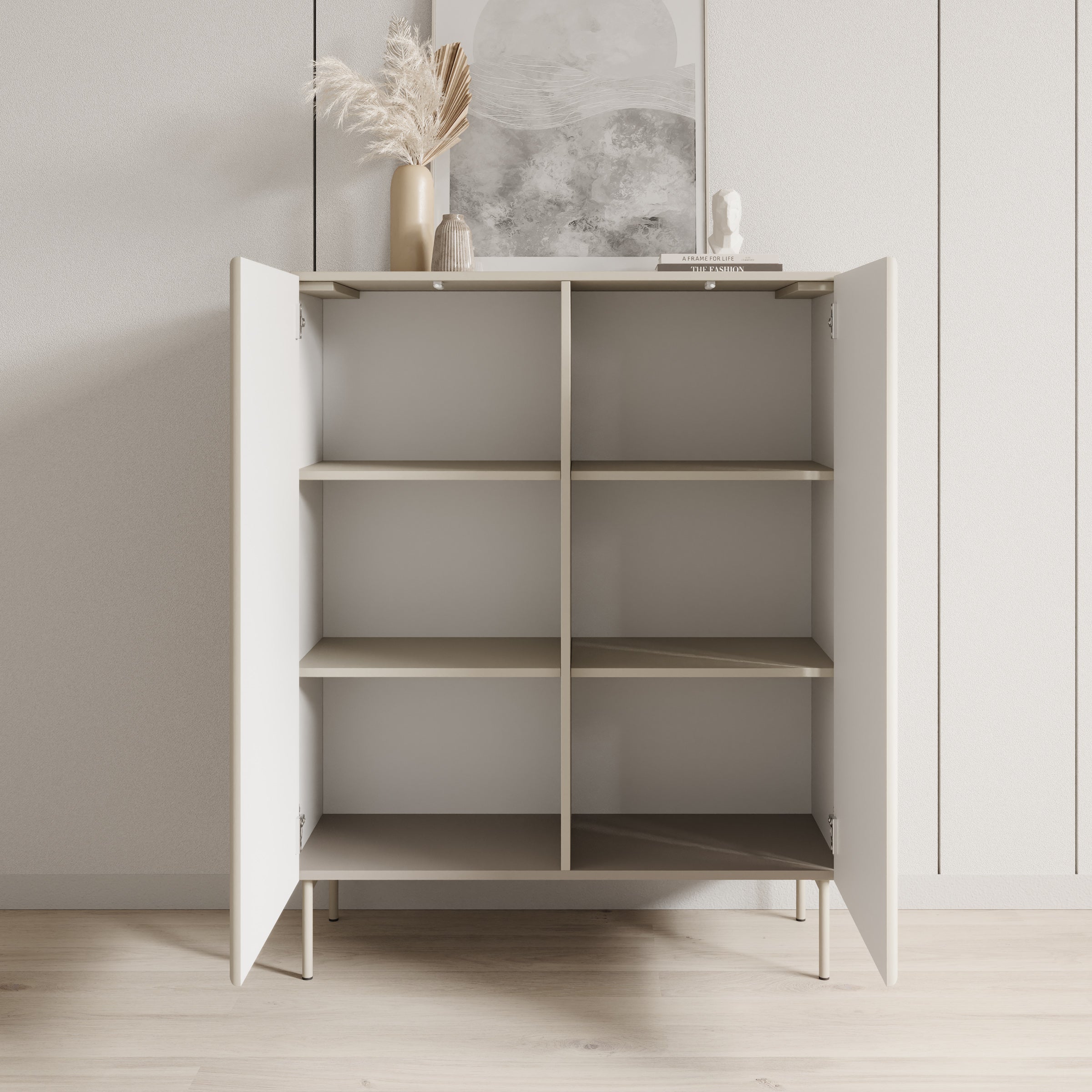 Meubella - Marajo - Dressoir - Beige - 99 cm