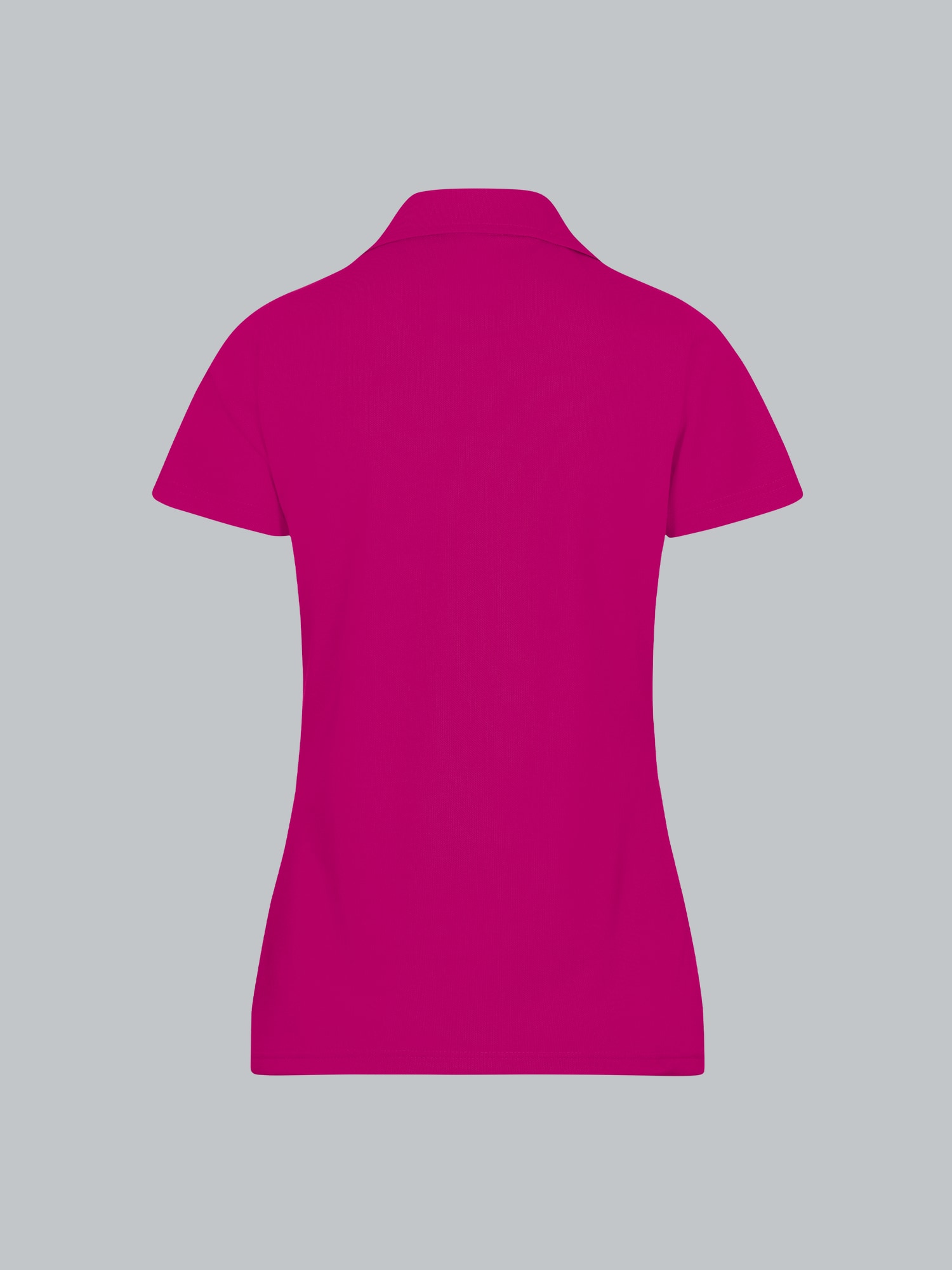 Poloshirt ohne Knopfleiste Magenta