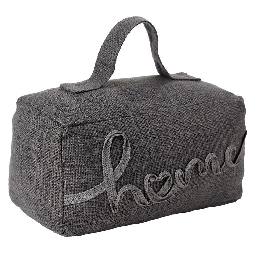 Cale porte Home polyester gris Ø18xH10cm