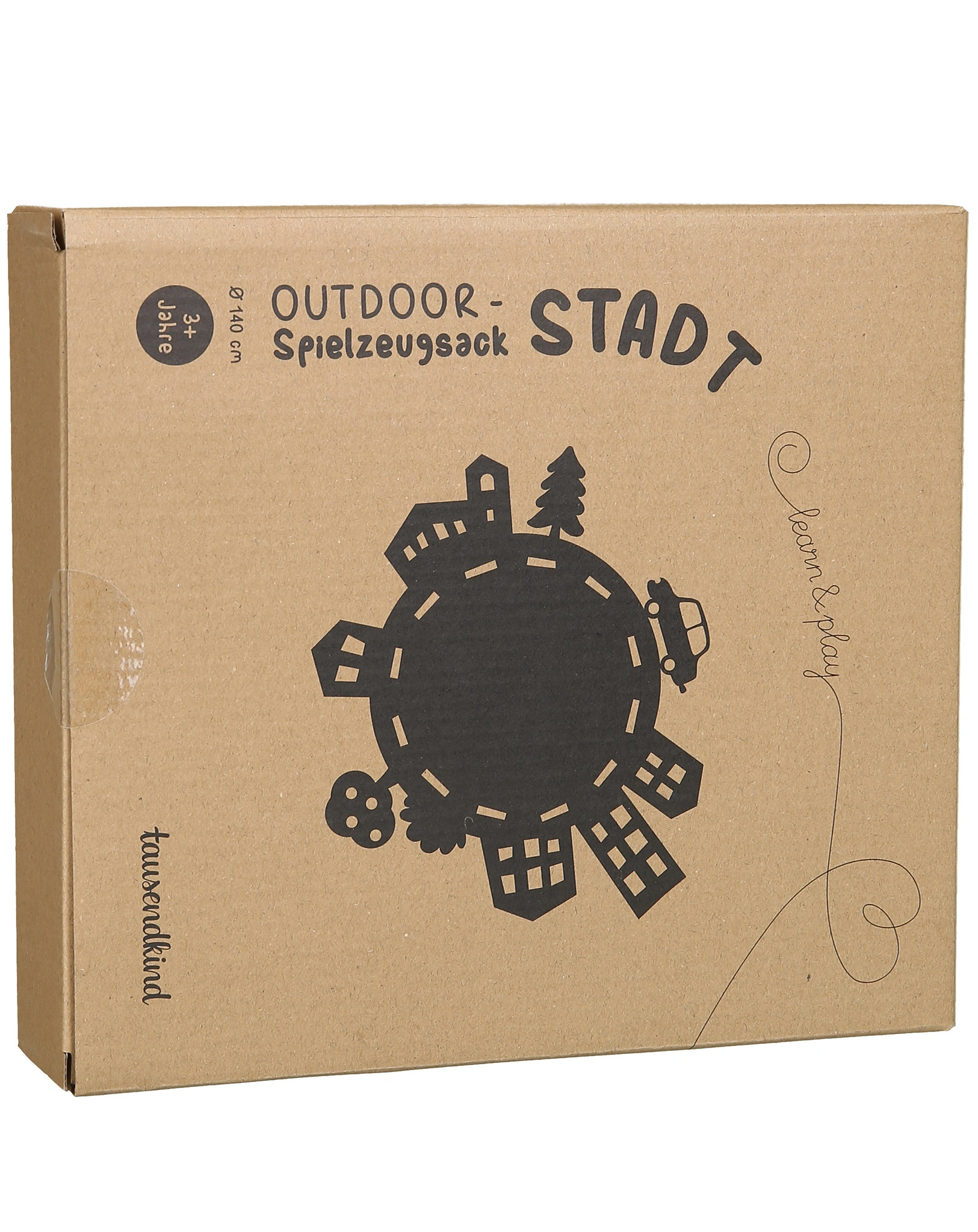 Outdoor-Spielzeugsack STADT (140cm) in moosgrün