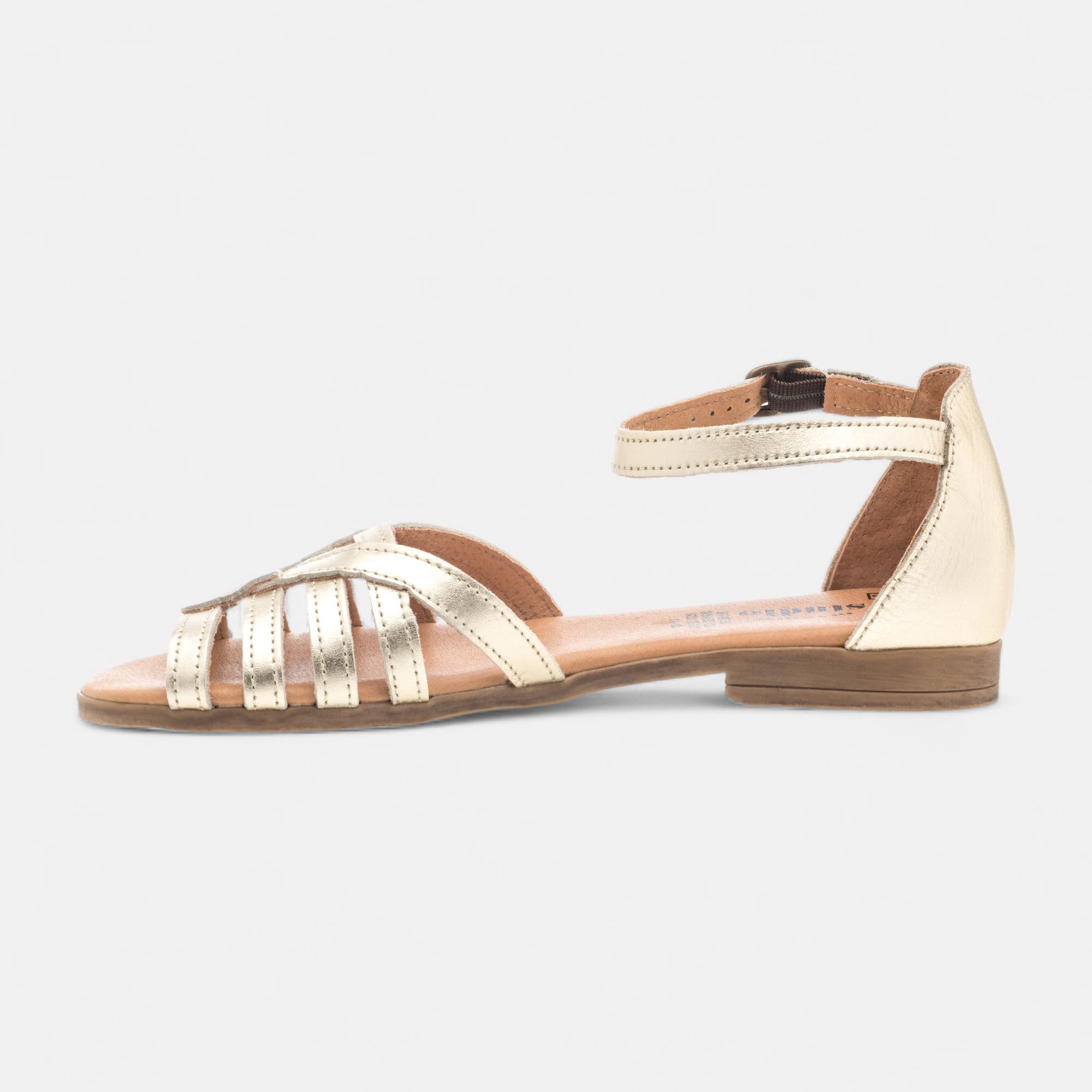 Sandales Femme en cuir or