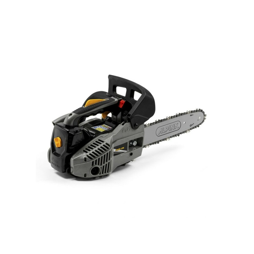 Tronçonneuse élagueuse thermique moteur 2t 25,4 cm3 lame 25 cm 900w apr 25 alpina