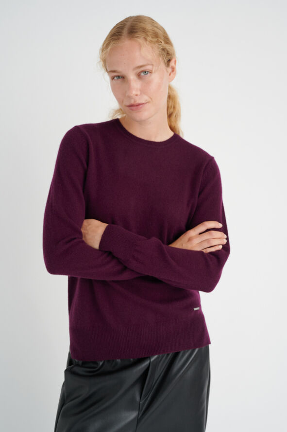InWear LukkaIW Crew-neck Pullover Premium - 100% Cashmere Brown bordeaux