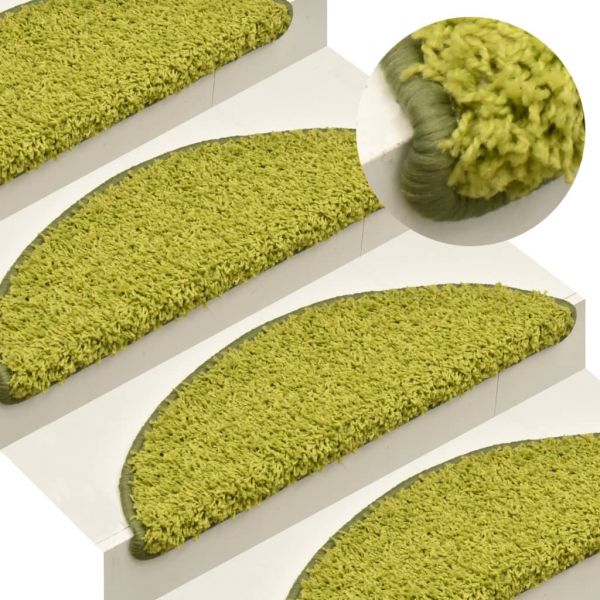 Tapete/carpete para Degraus 15 Peças 65x21x4 cm Verde - 322383