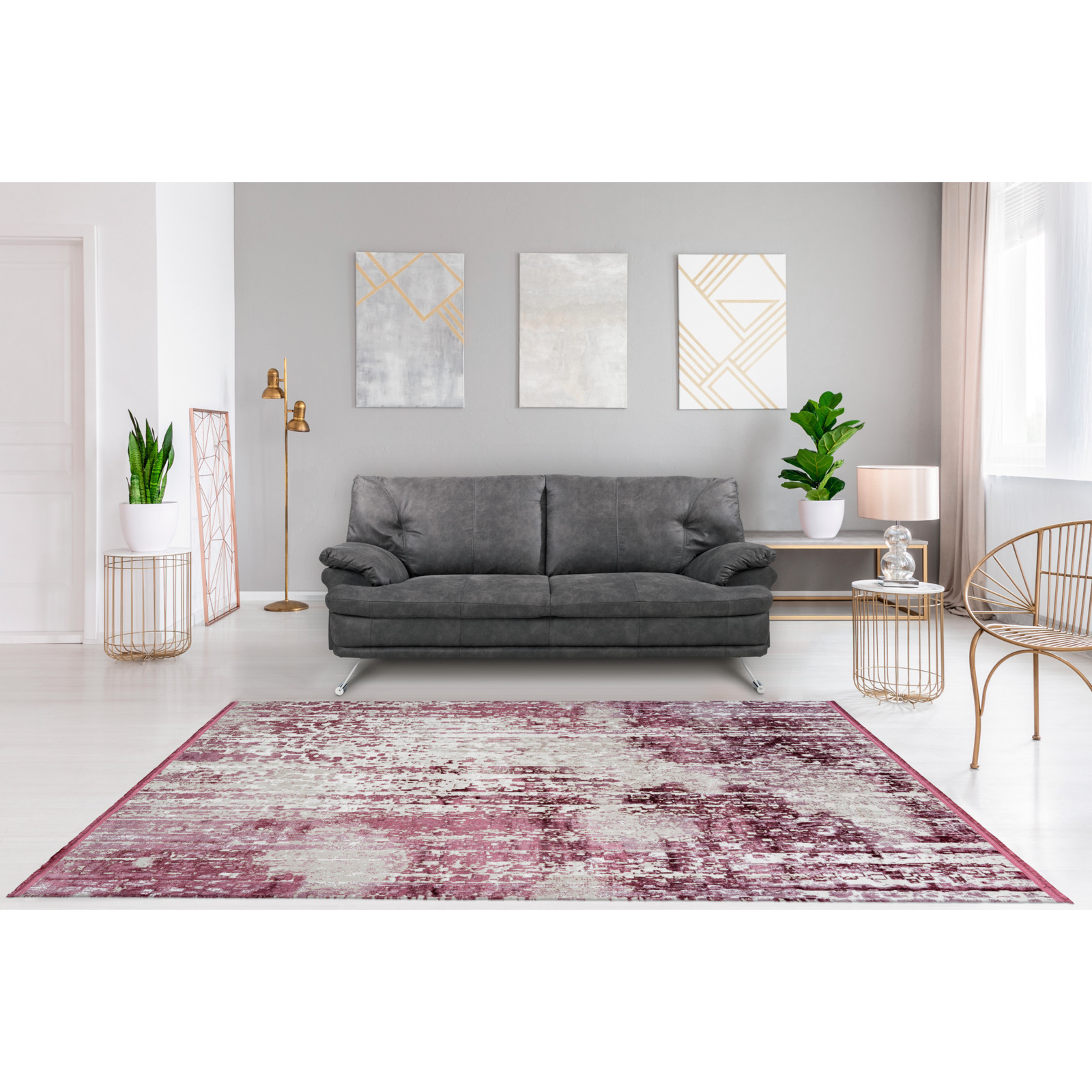 Teppich Floor 171 creme, lila