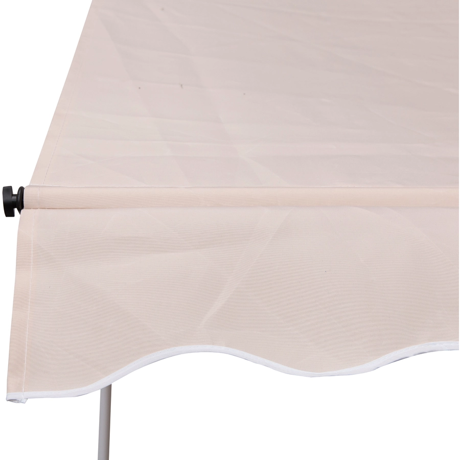Outsunny Klemmmarkise mit Handkurbel beige