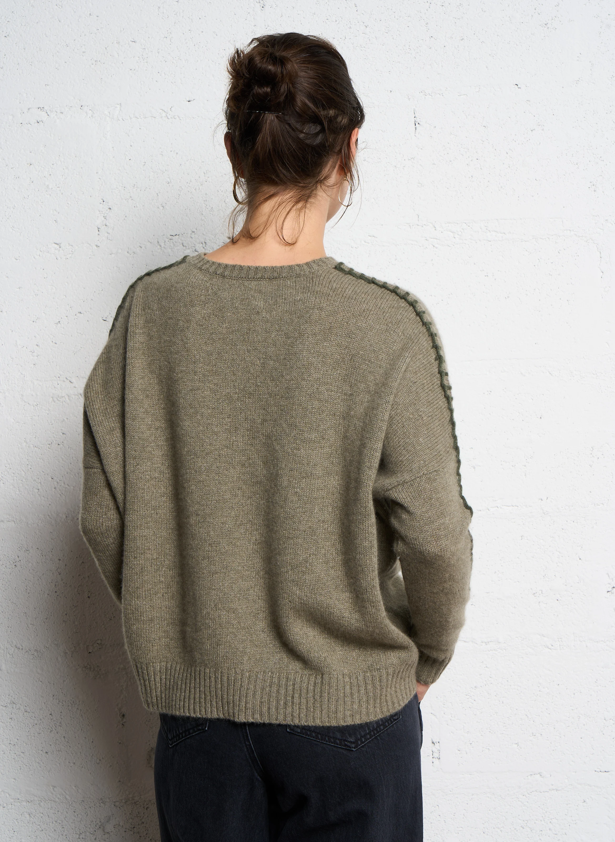 AMEA - Pull droit en cachemire | Vert