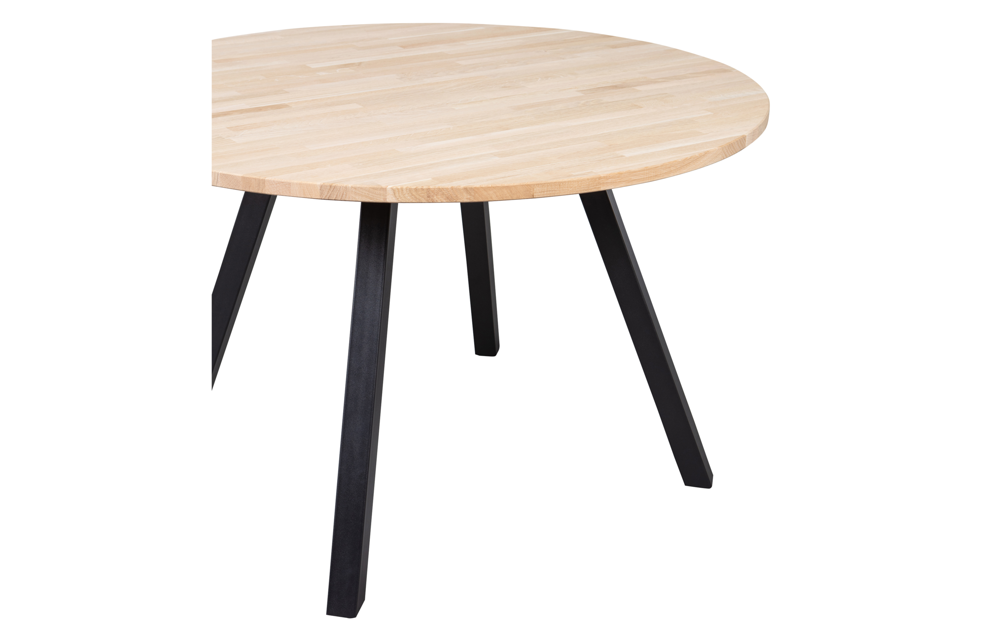 Tablo tafel rond eiken Ø120 onbehandeld [fsc] 2-standen poot