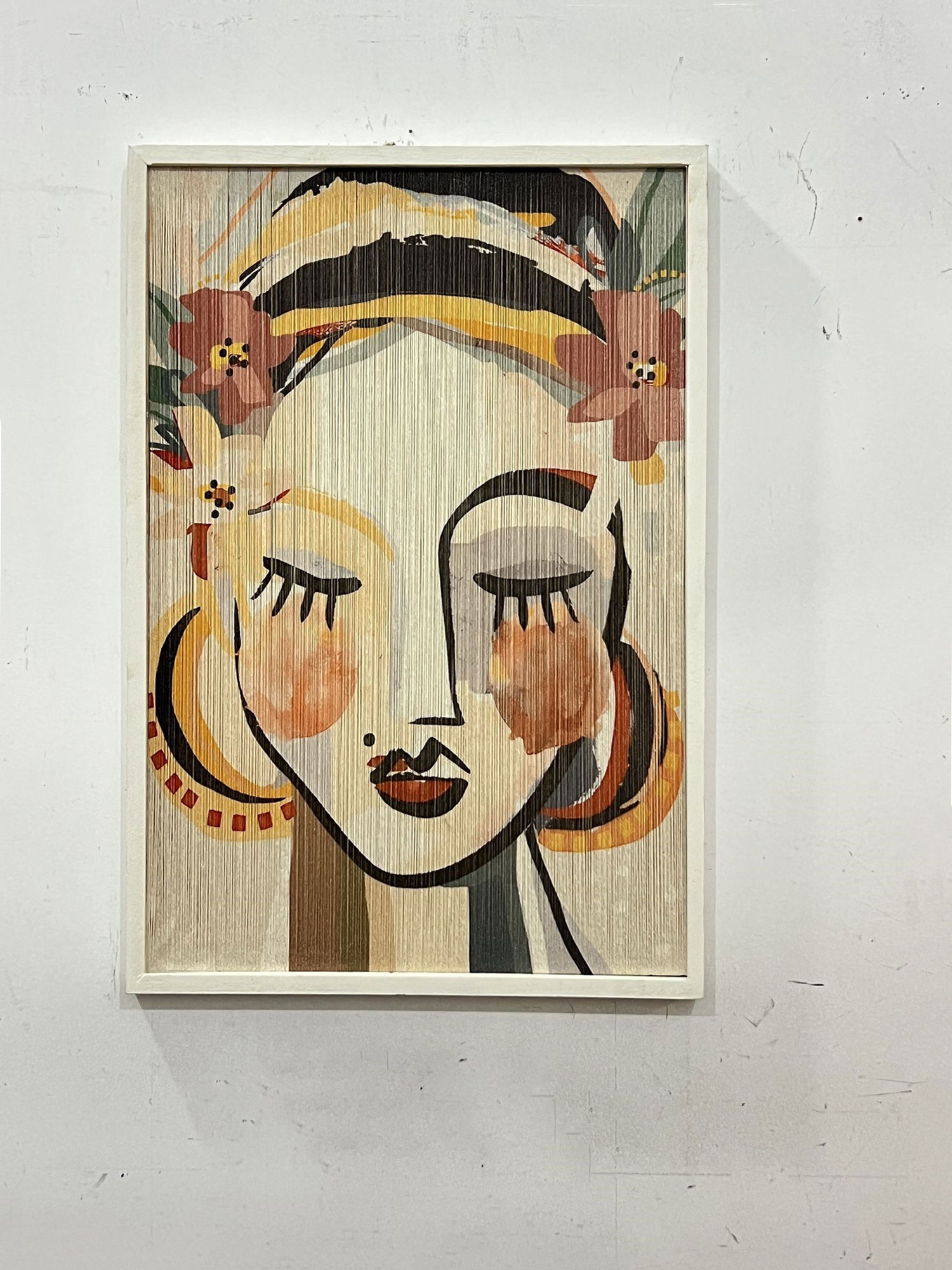 Wandbild 'La Femme', in Holzrahmen, H 74 cm, B 50 cm, L 2,5 cm von fischer's lagerhaus