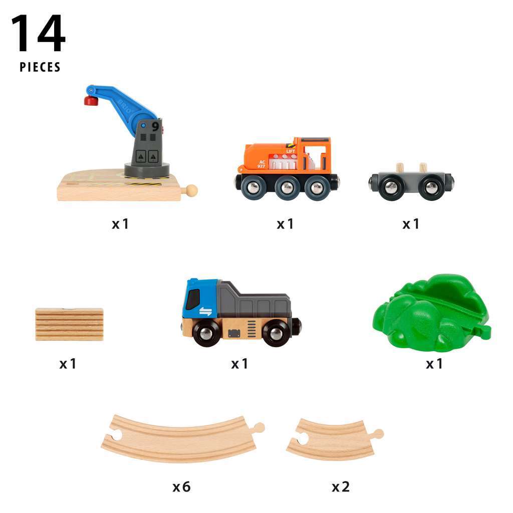 BRIO Spiel Starterset Güterzug mit Kran A