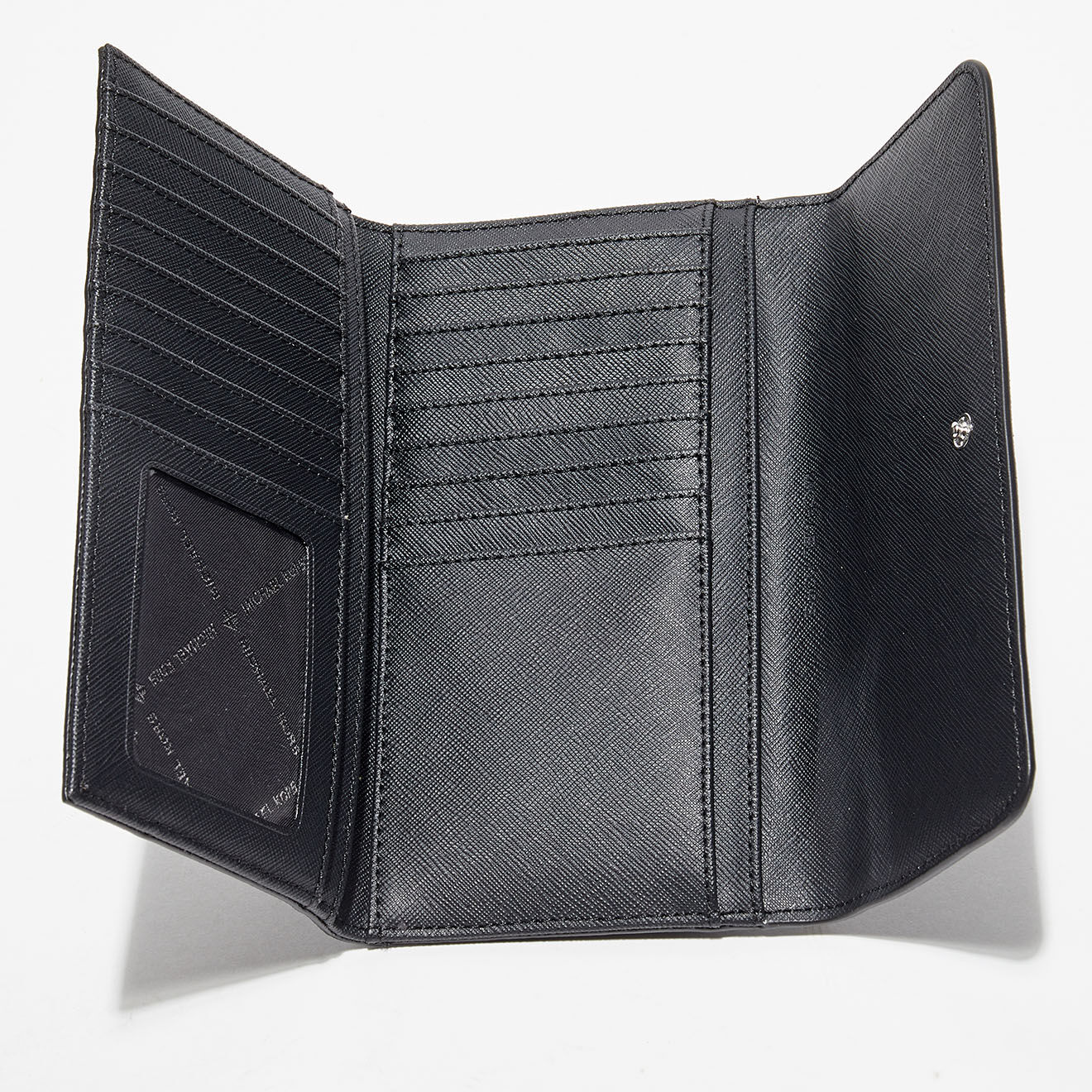 Michael Kors Portefeuille en Cuir large Jet Set Travel  noir - 18.2x9.8 cm