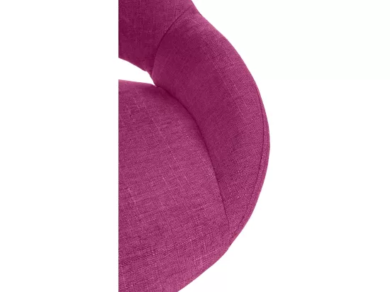 Tabouret de bar - Tissu & Noir - Violet - Milet