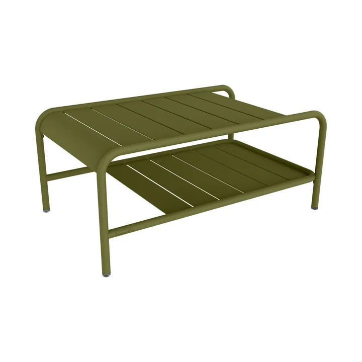 Fermob - Luxembourg niedriger Tisch, 90 x 55 cm, pesto