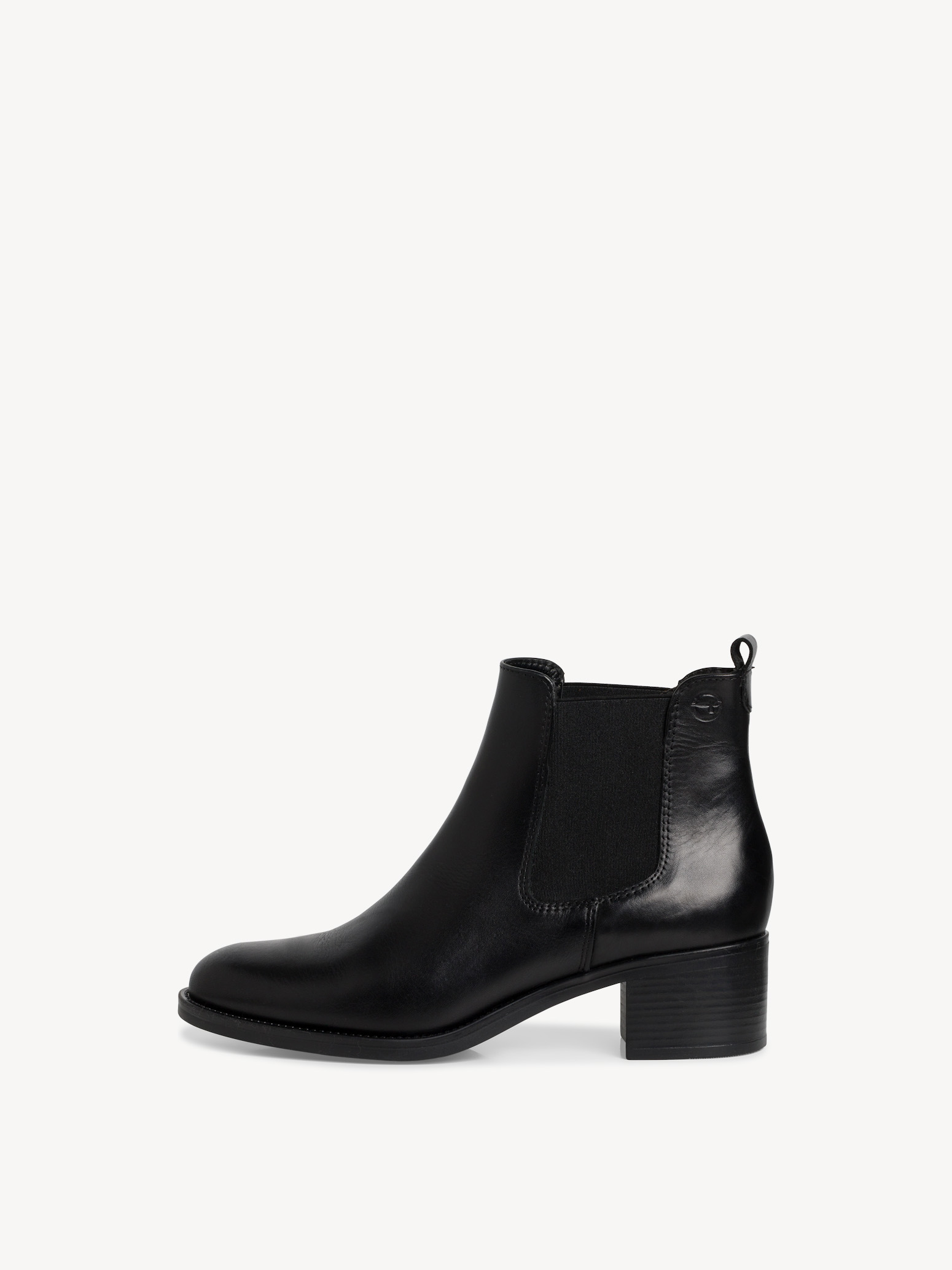 Leren Chelseaboot - zwart