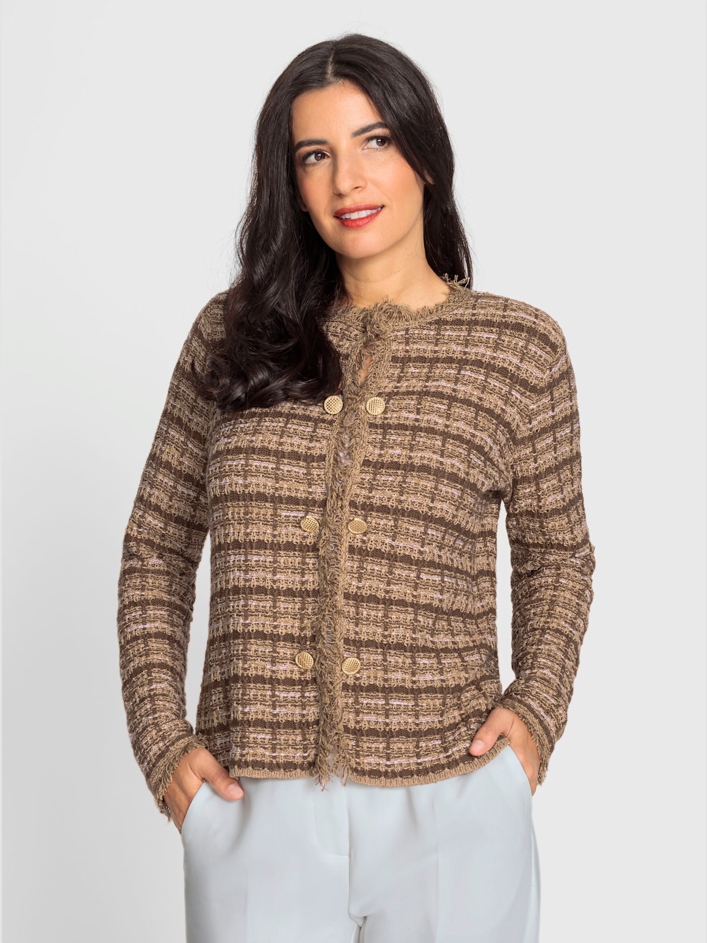 Veste en tricot bouclé structuré pour l'été