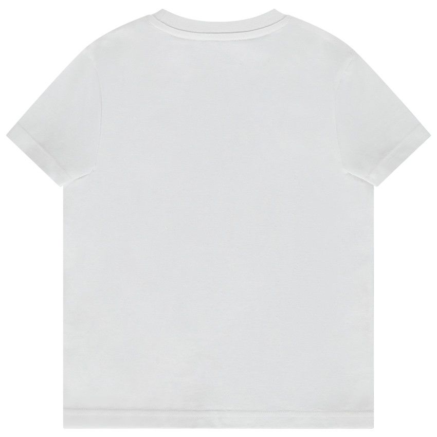 T-shirt manches courtes à broderies 3D pour garçon - Blanc
