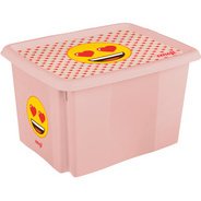 Boîte de rangement 'karolina emoji hearts', 45 L