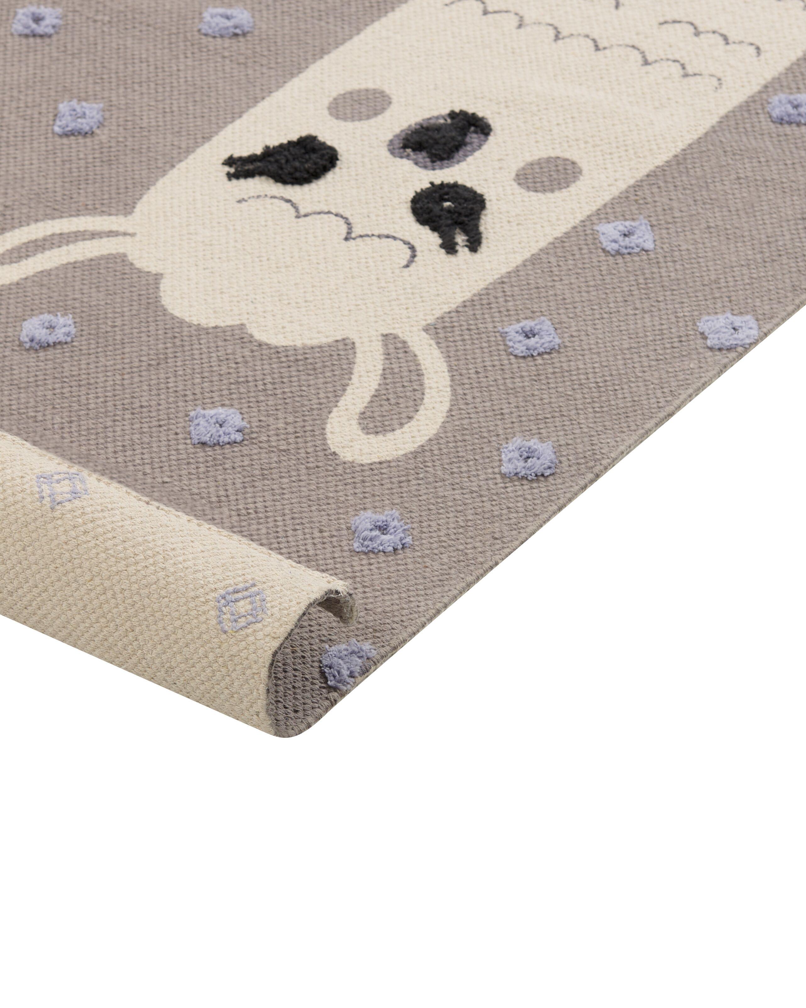 Kindervloerkleed LUBUK Bruin 80 x 150 cm Katoen