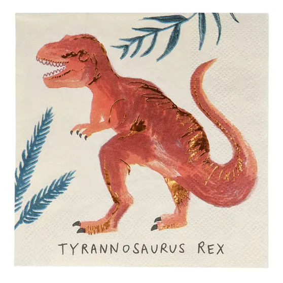 Meri Meri Serviettes en papier Dinosaures - Set de 16