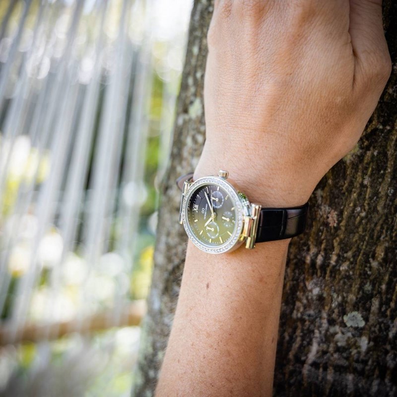 Montre Femme GIORGIO bracelet Cuir Noir