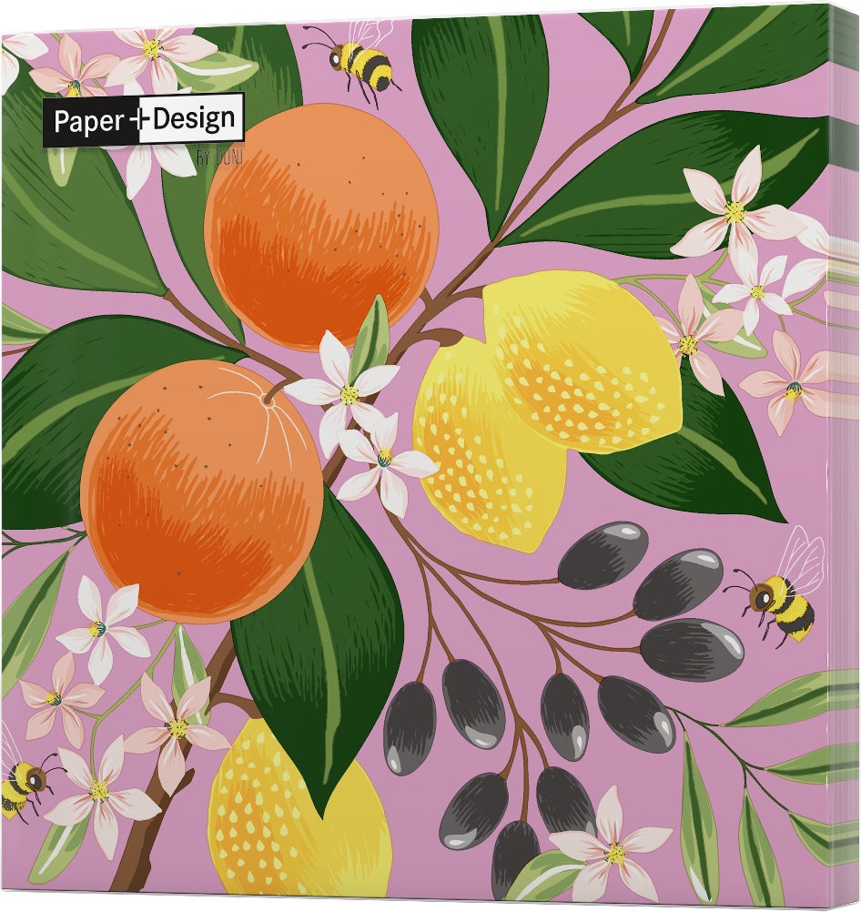 Paper + Design servet Exotic Fruits multi 33 x 33 cm 20 stuks