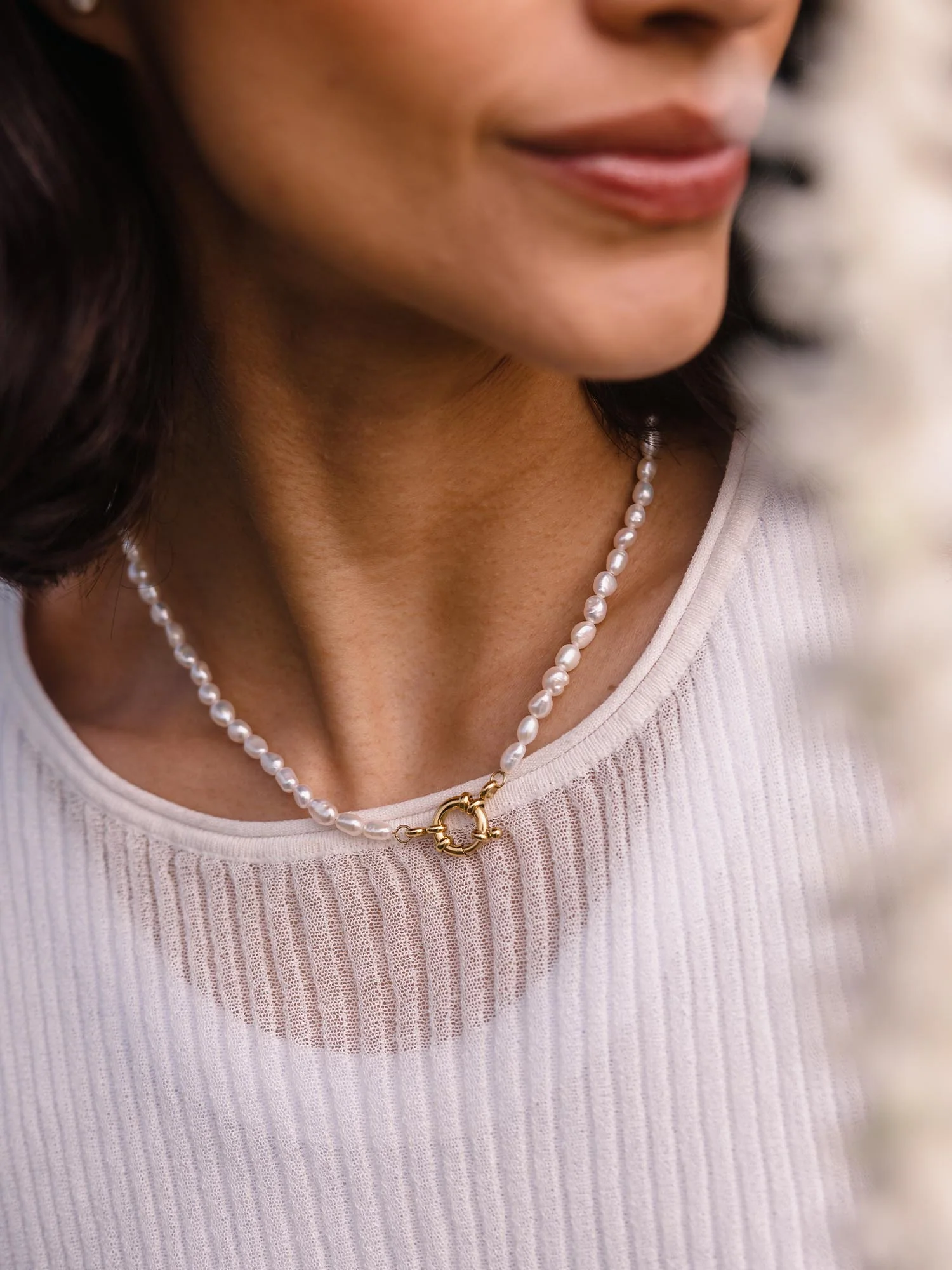 Charm Kette mit Perle