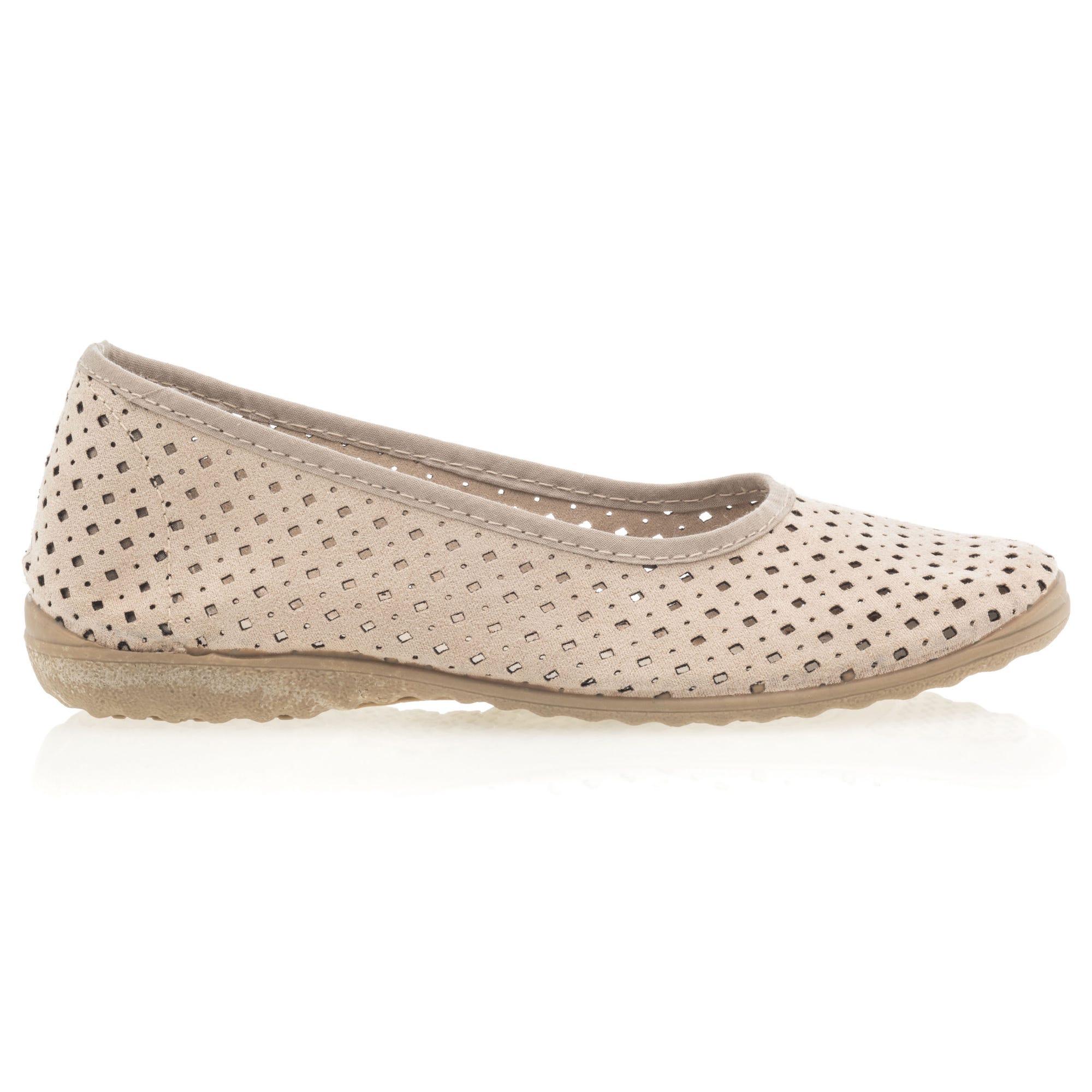 Chaussons ballerines Femme beige