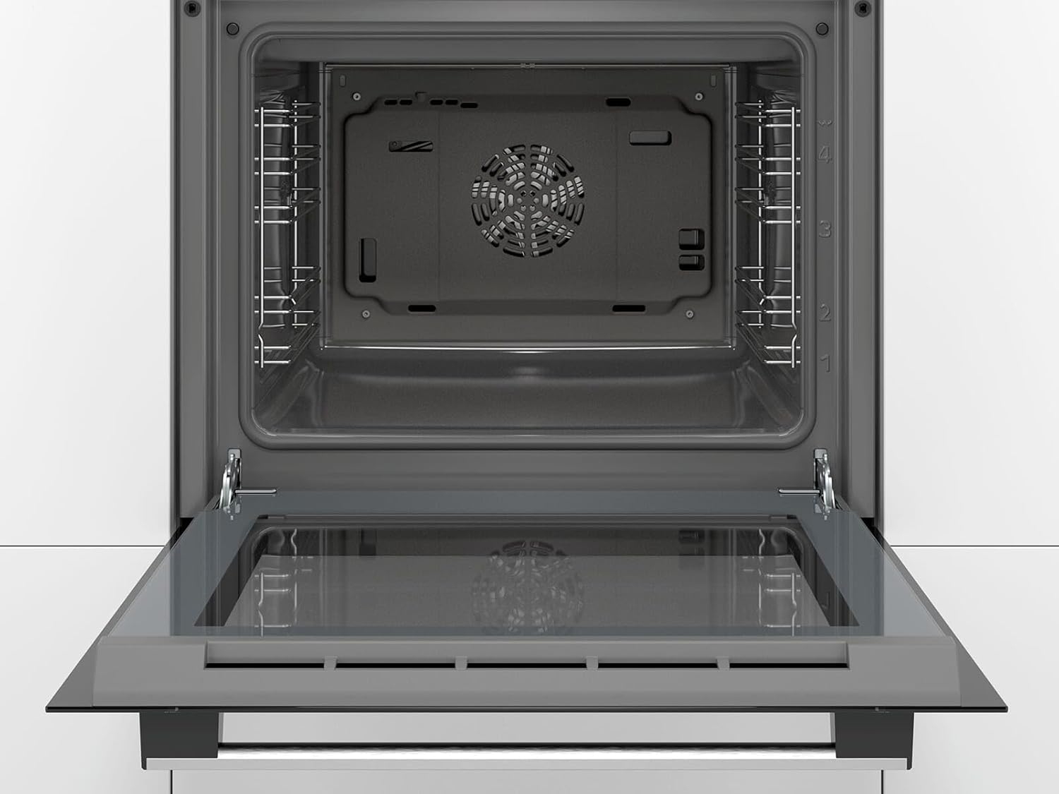 Bosch HBF133BR0 Série 2 - Four encastrable - 60 x 60 cm - Accessoire de nettoyage EcoClean Direct - Cuisson Air chaud 3D sur 3 niveaux en même temps - Écran LED - Chauffage rapide - Sécurité enfant