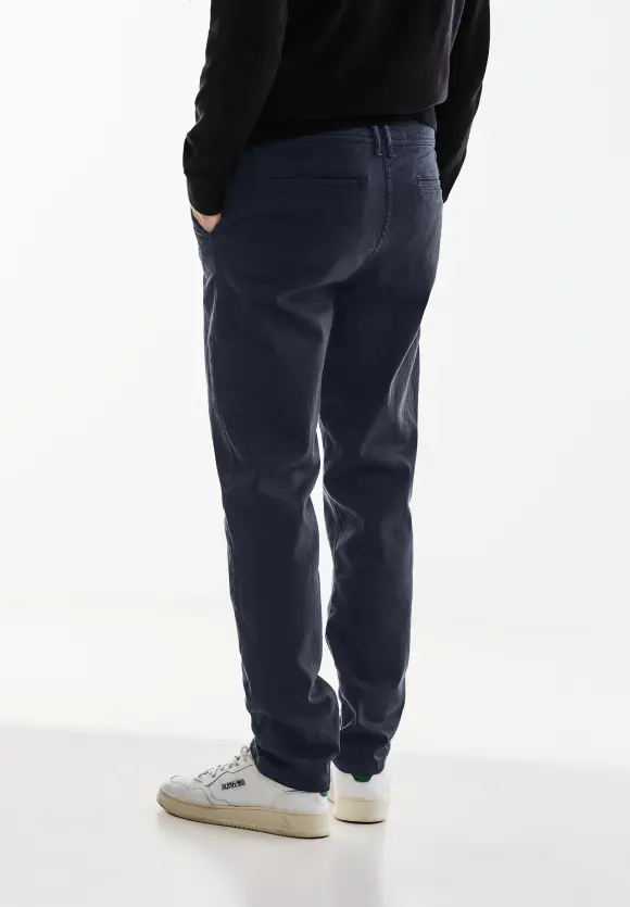 Washed Chino - dark dust blue