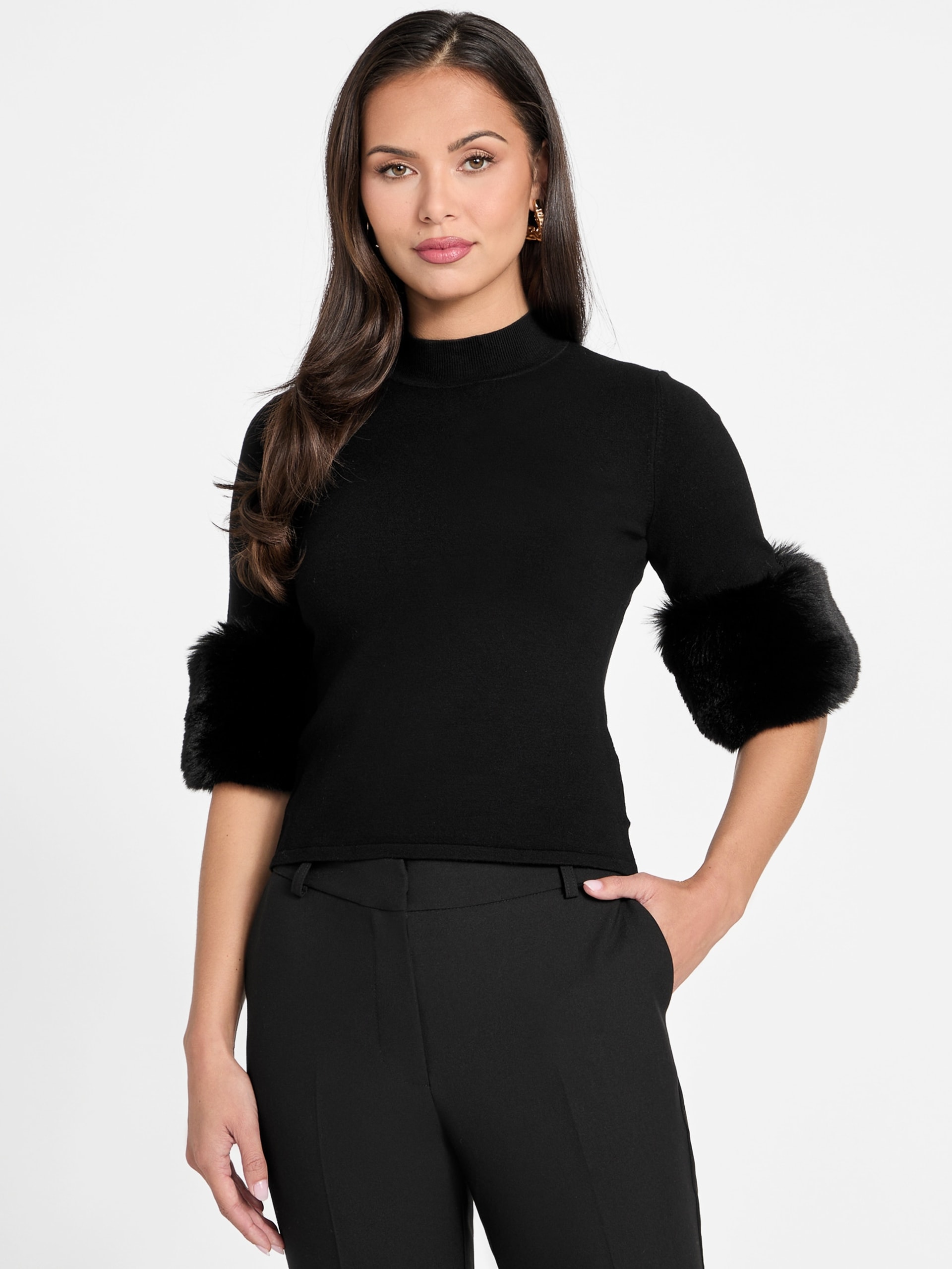 Blusa de tricô festiva