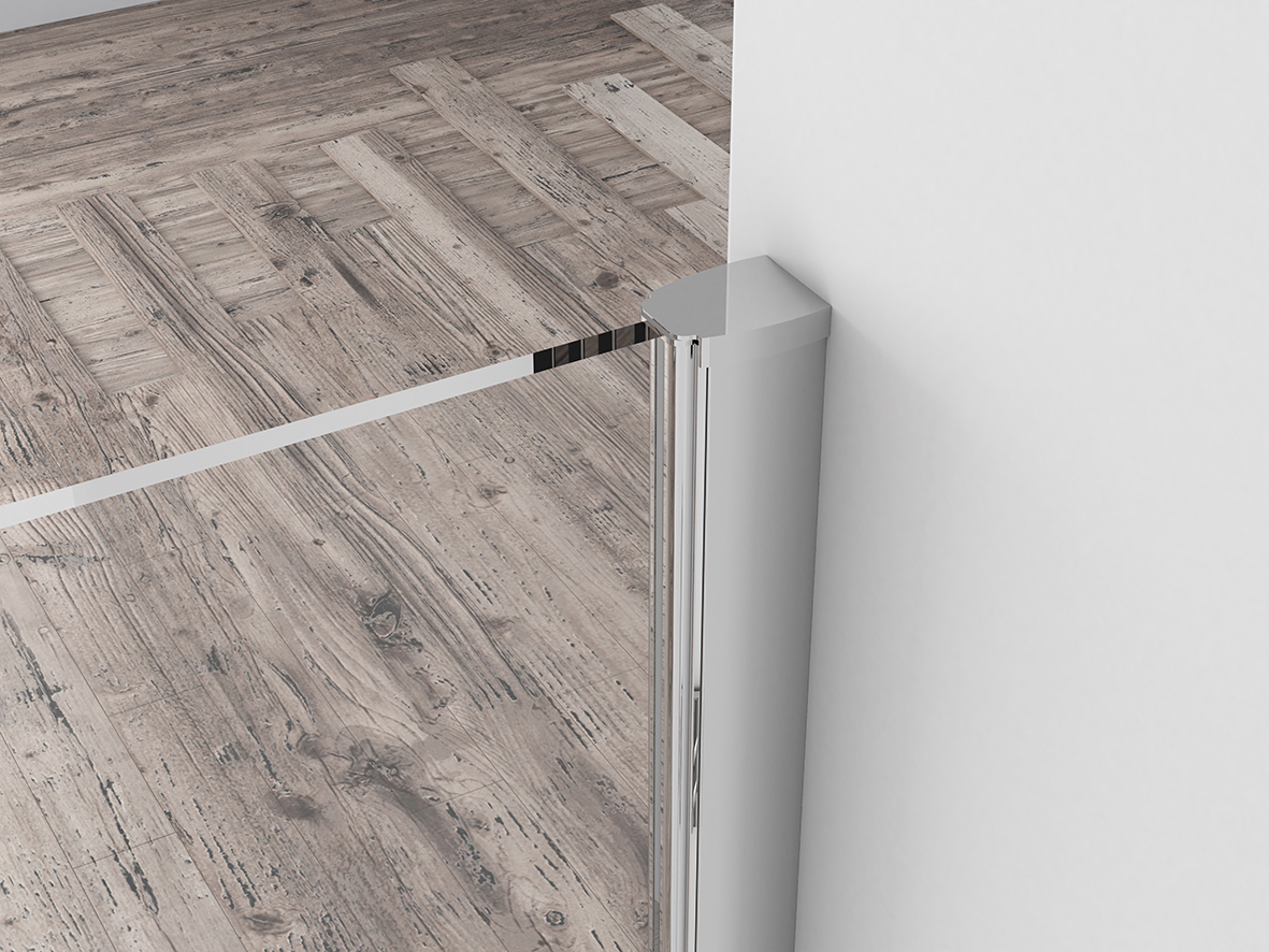 Mueller Eco inloopdouche 100x220 nano-coating helder glas chroom