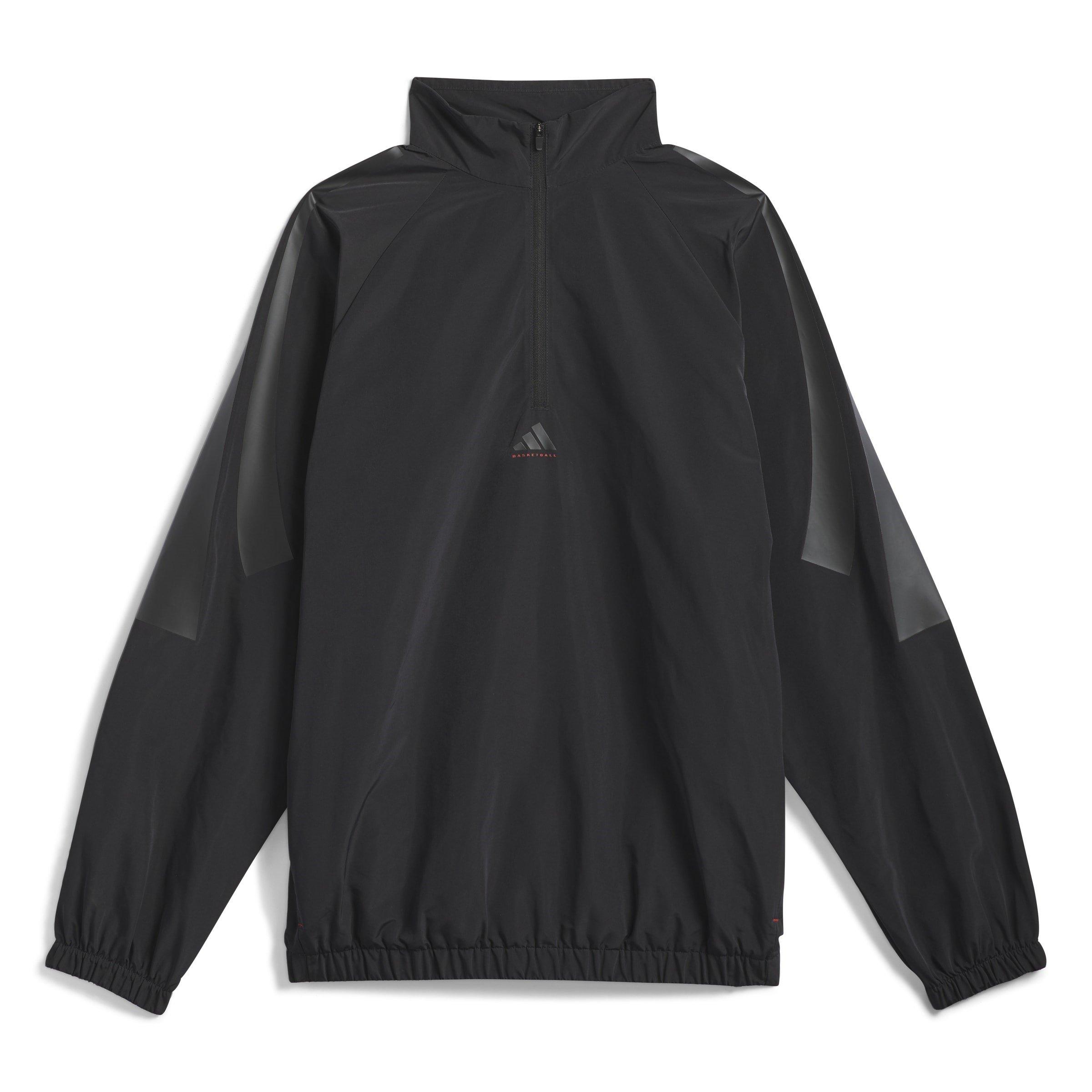 adidas Basketball Woven Half Zip Jacket Mens