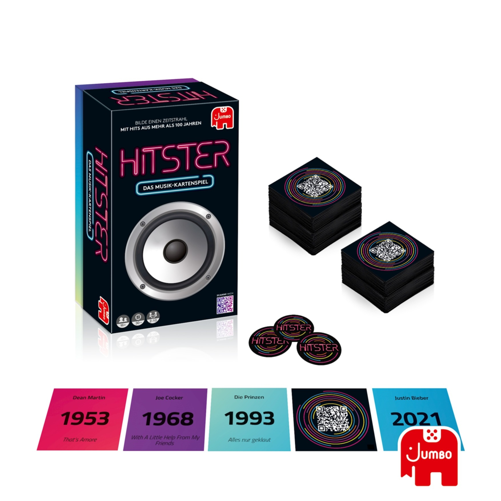 Hitster Kartenspiel Musik Quiz Gesellschaftsspiel für Erwachsene (19887) - Deutsch