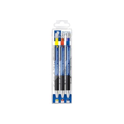 Staedtler Mars micro 775 - Pack de 3 portes mines en métal - B (0,3, 0,5 et 0,7 mm)