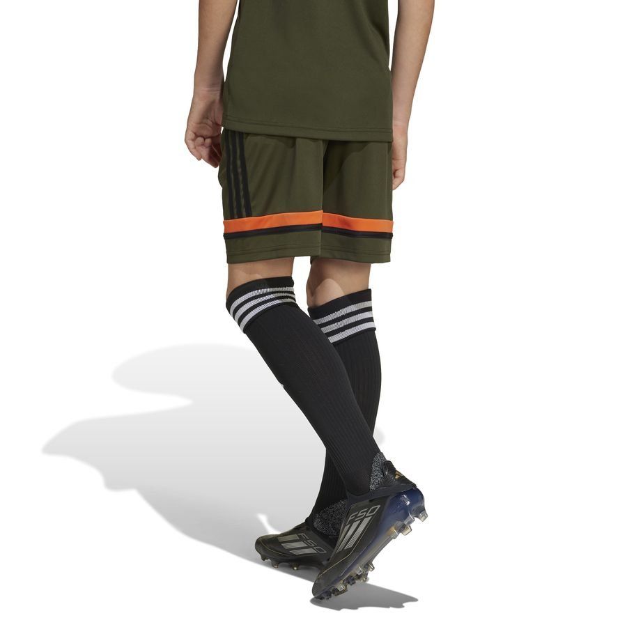 adidas Short Squadra 25 - Vert/Noir/Orange Enfant