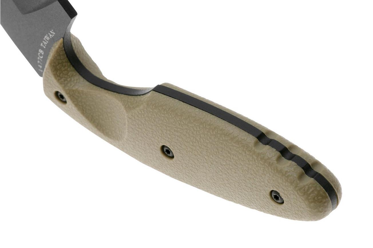 KA-BAR TDI 1477CB Half Serrated Coyote Brown, vaststaand mes