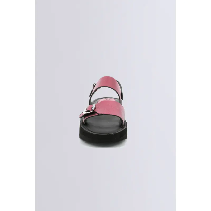 KICK HIGHLIGHT ROUGE METALLISE SANDALES Cuir Femme