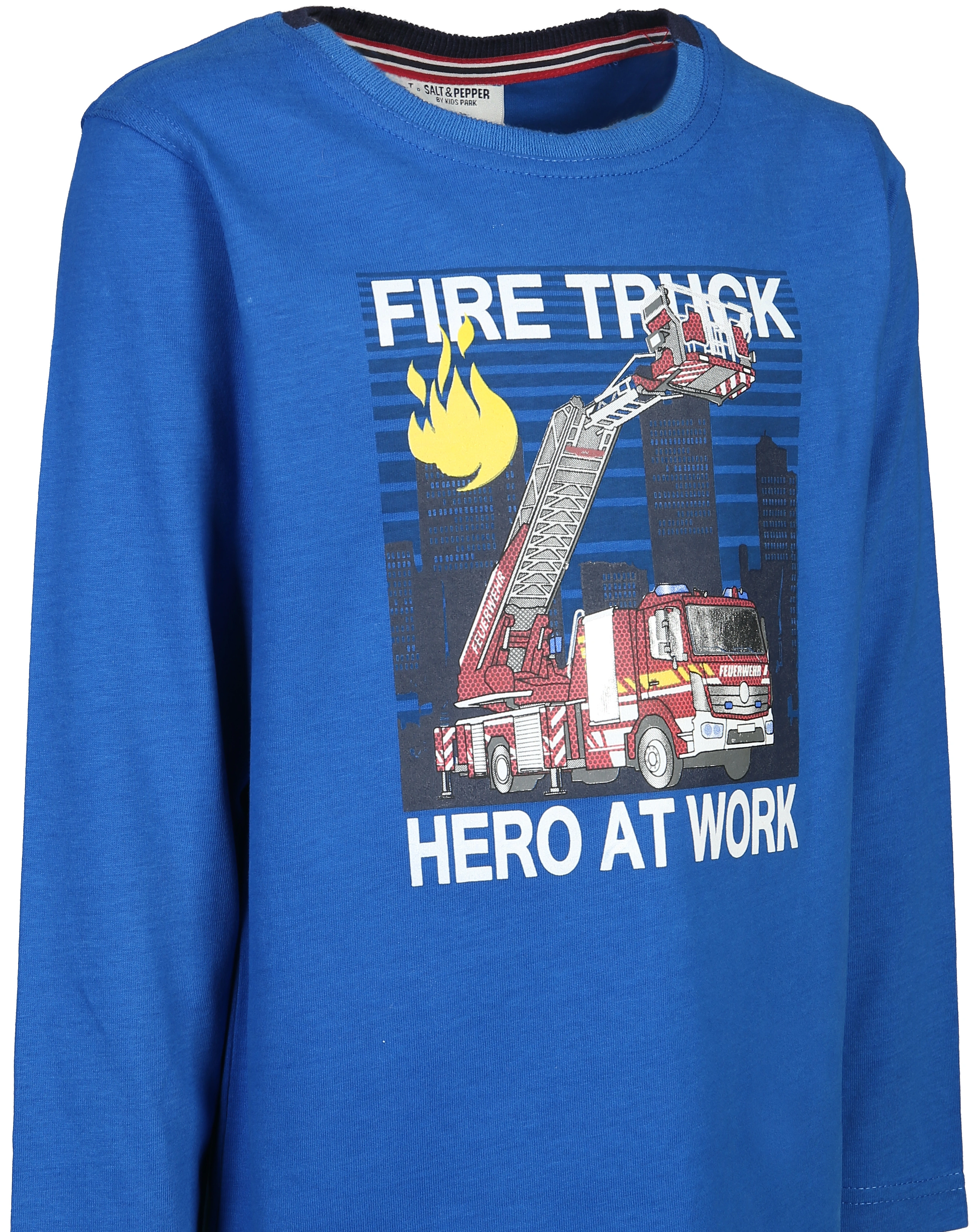 Langarmshirt FIRE TRUCK HERO in bright blue