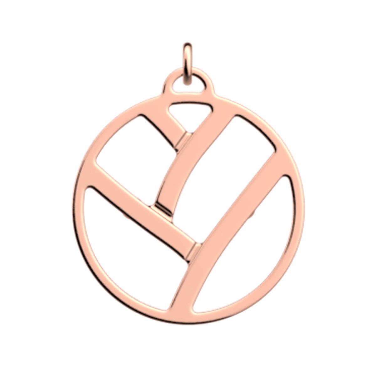 Pendentif Les Georgettes Tresse rosé 25mm