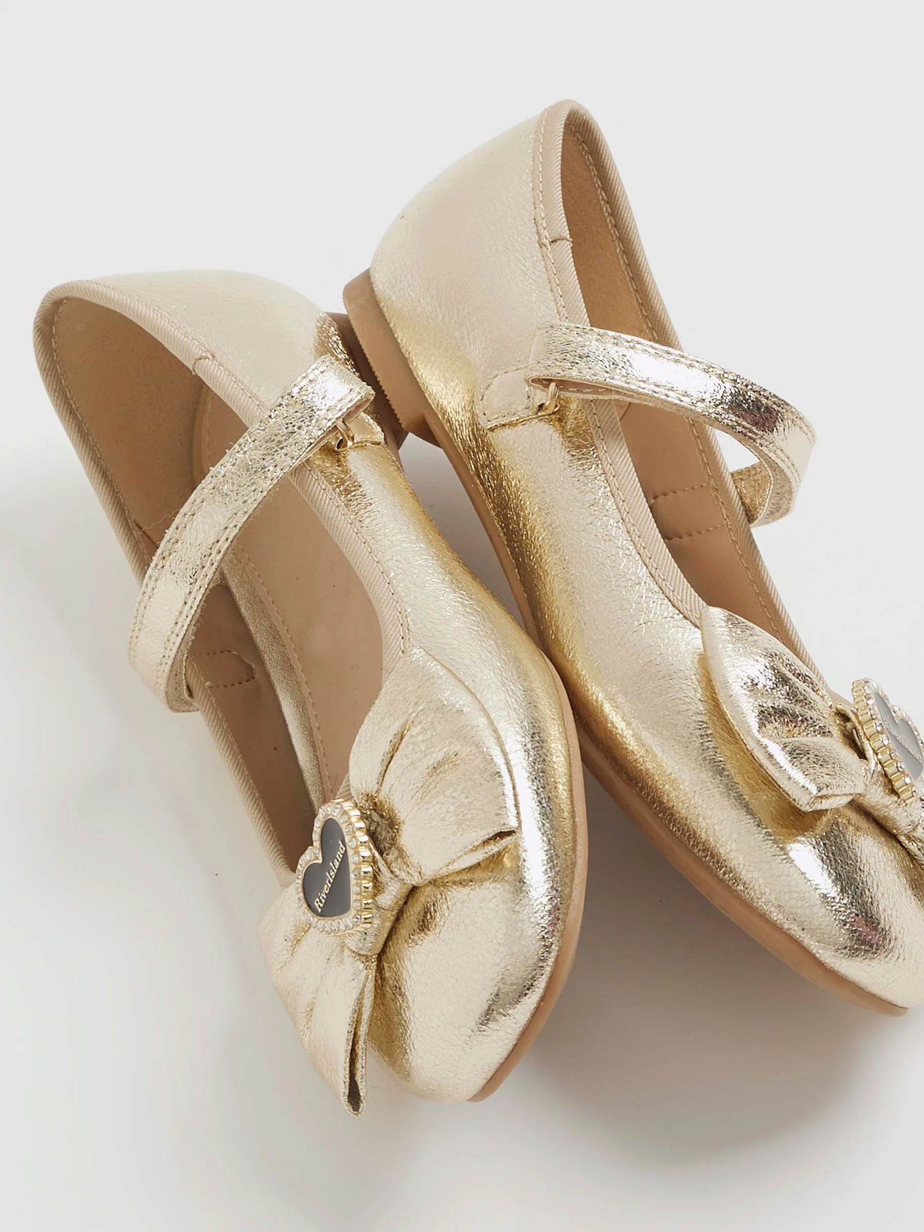 River Island Girls Bow Ballet Pump Shoes