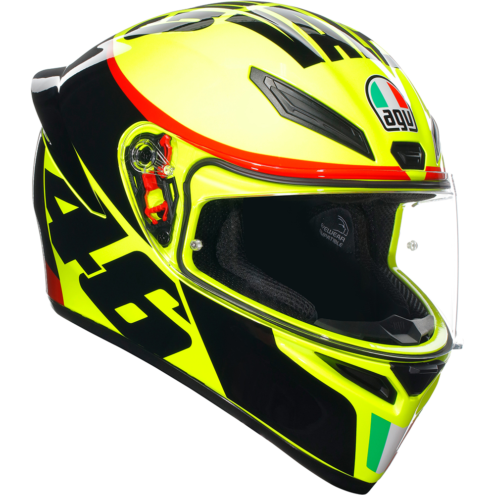 AGV - Casque K1 S Grazie Vale Jaune / Noir / Rouge