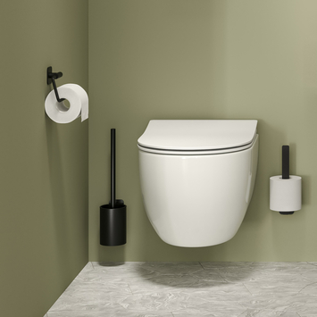 Tiger toiletrolhouder Colar zonder klep Zwart