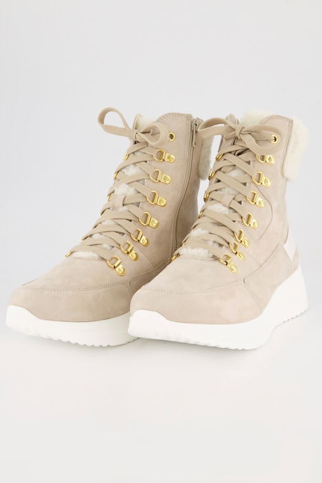 Vitaform Leder-Stiefeletten, Veloursleder, Weite H