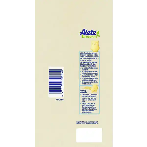 Alete Bio Dinkelkeks 125g