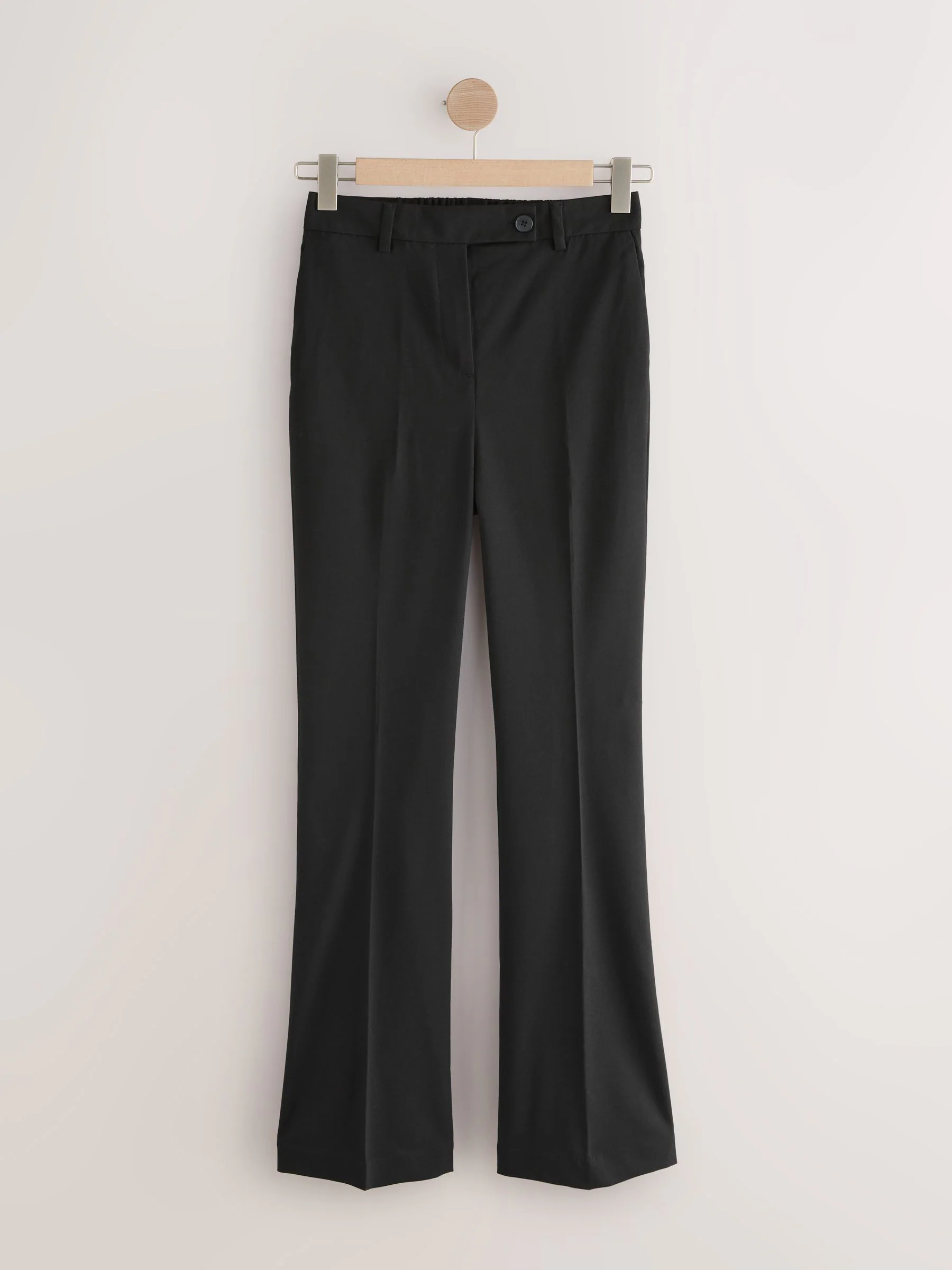 Zwart - Tailored Bootcut Trousers With Wool