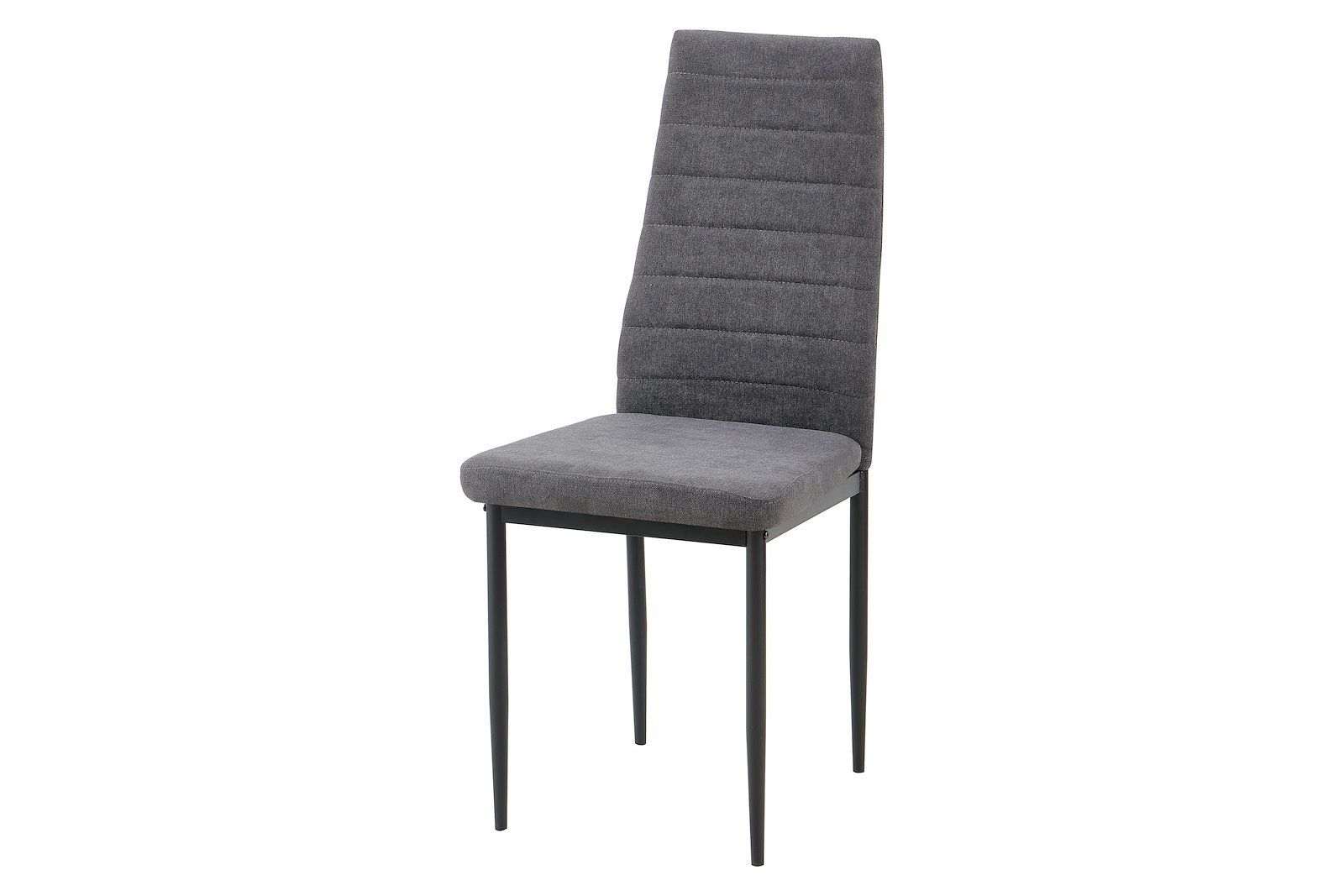 Bari spisestol Sortlakkert metall, stoff Lino 17 Antrasit