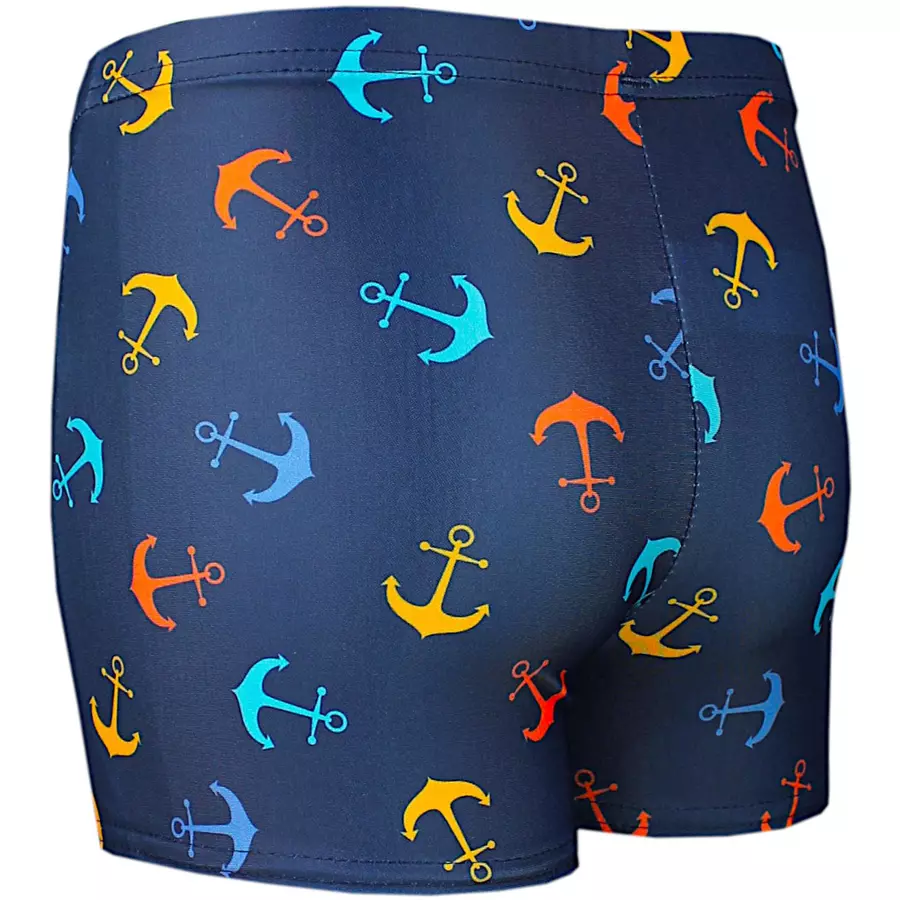 Aquarti Jungen Badehose Gestreift mit Motiven orange