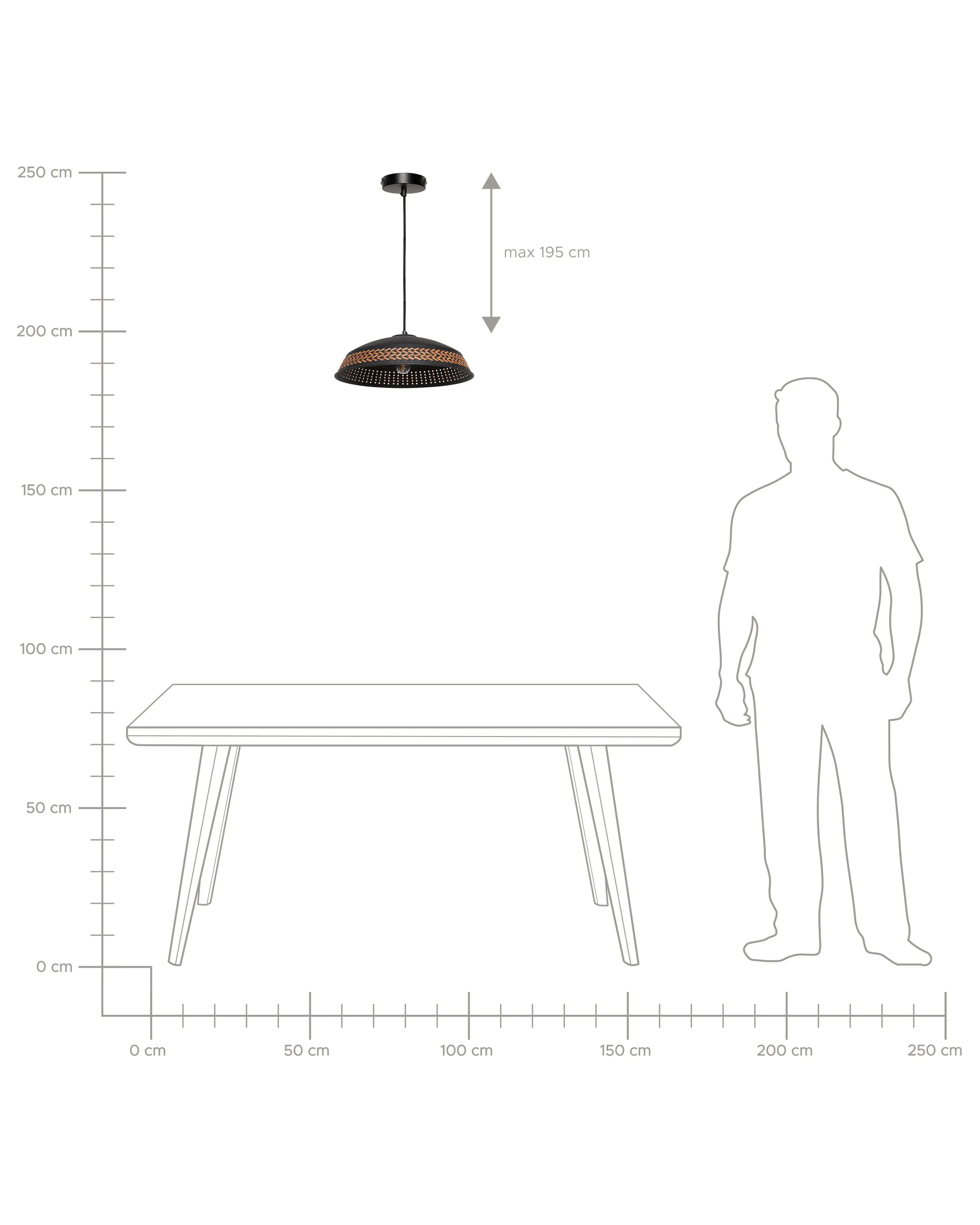 Hanglamp MINILLAS Metaal Zwart