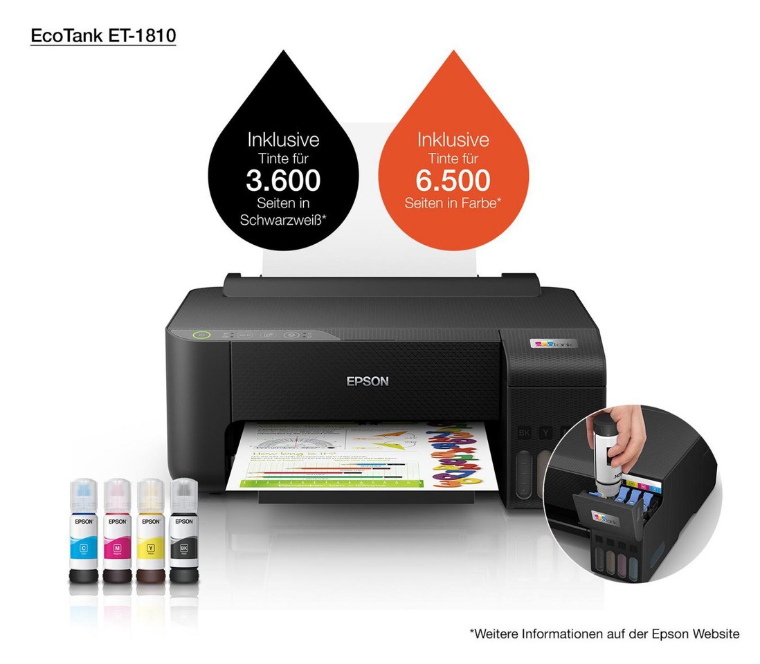 Epson - EcoTank ET-1810 Blækprinter - Farve